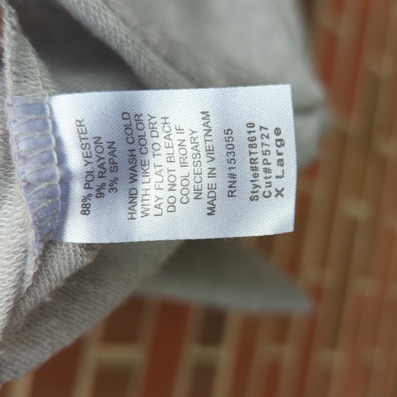 RAGS TO RICHES " Blessed" Gray and Maroon Sweatshirt XL Oversized comfortable - Picture 6 of 6